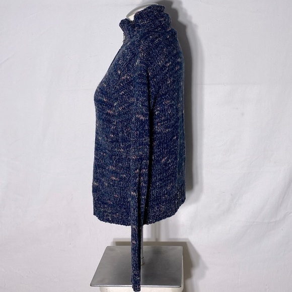 Vintage Sonoma Jean Company Navy Blue Confetti Knit Full Zip Mock Neck S - Picture 8 of 12